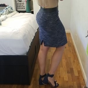 Ann Taylor blue tweed pencil skirt